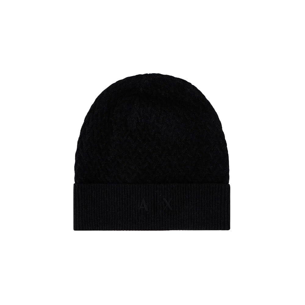 1592 A|X Knit Beanie Hat, Black, One Size
